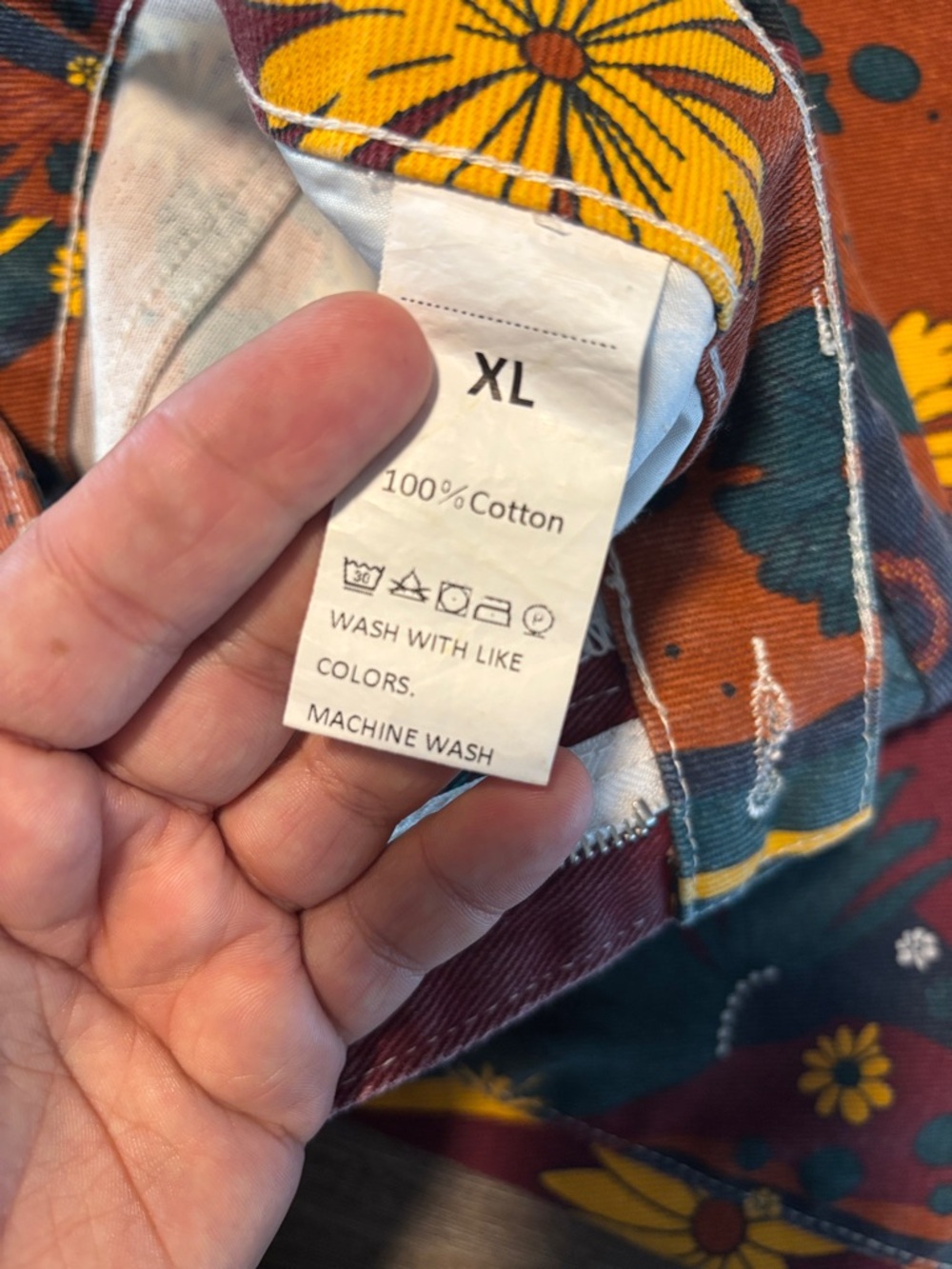 KCGH Retro Floral Wide-Leg Pants – Bold 70s Statement | Size XL - Picture 8 of 12